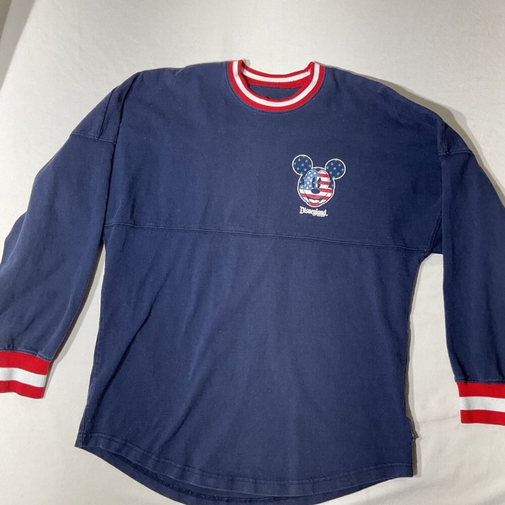 Disney Parks Spirit Jersey Disneyland Resort Navy Long Sleeve Shirt S